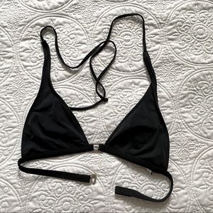 Super flattering black halter bikini top